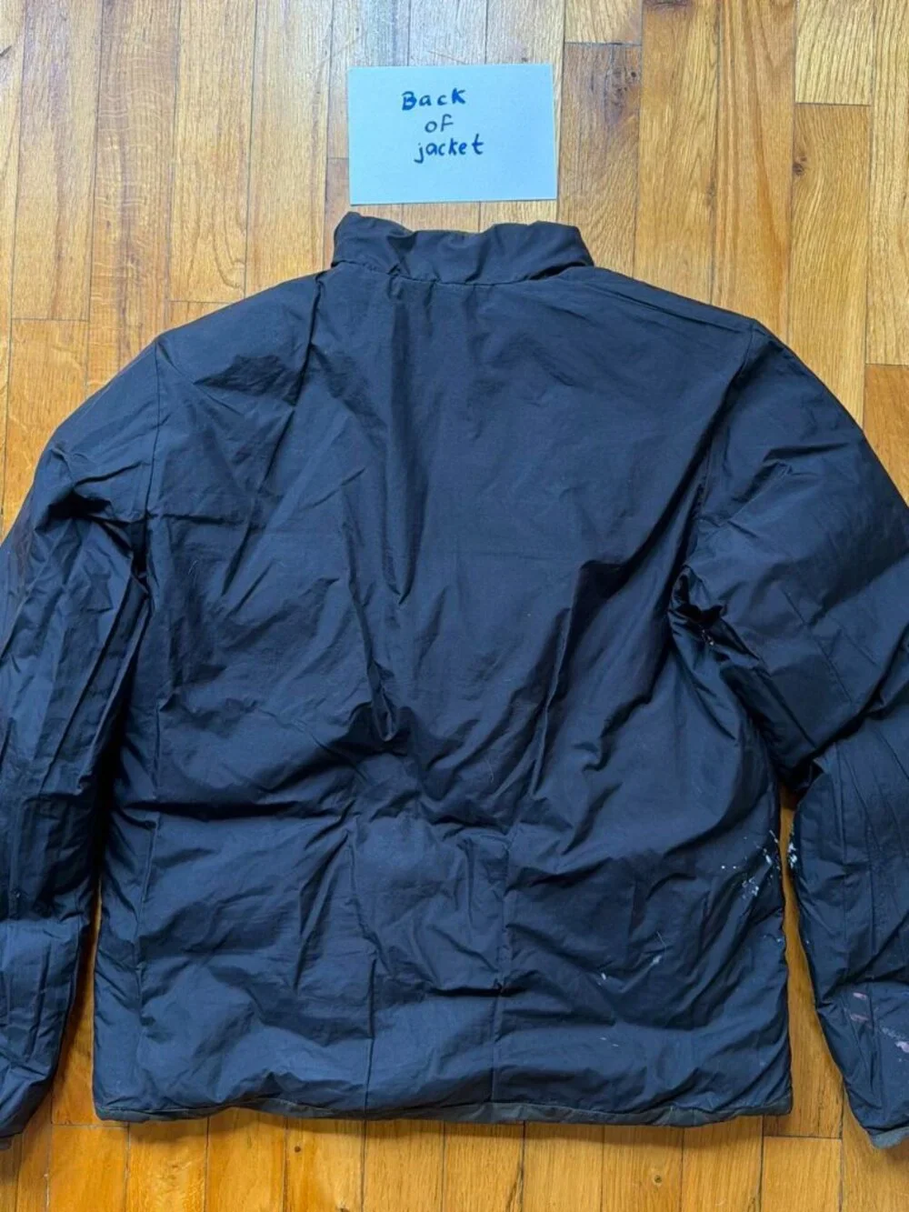 The North Face reversible olive green/black jacket with graffiti, small